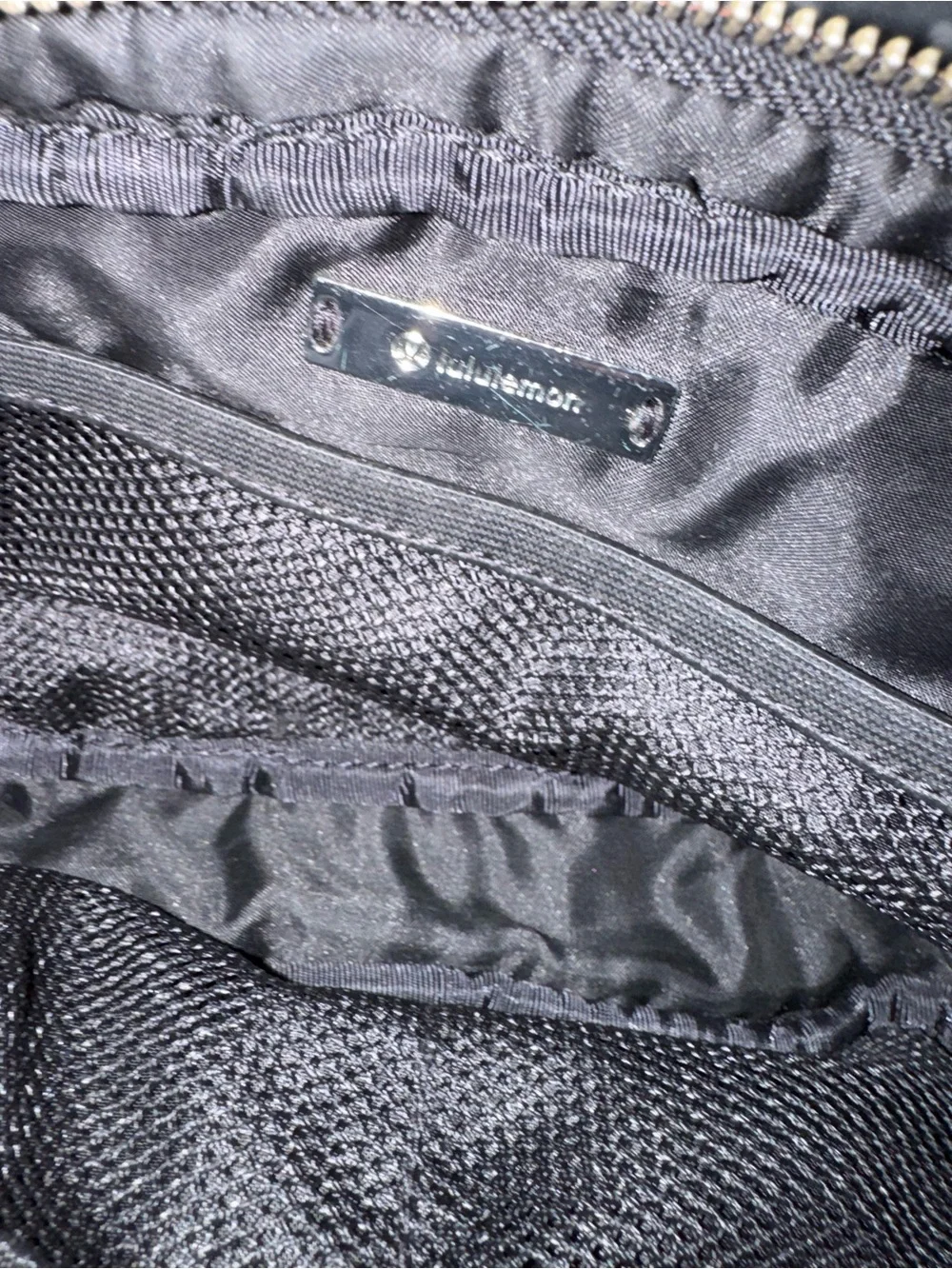 Black Faux Shearling Belt Bag